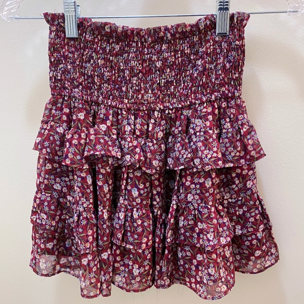 Smocked ruffle skirt